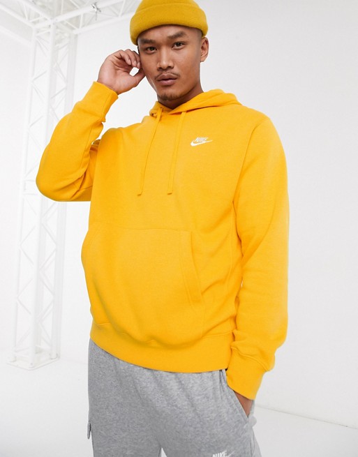 Nike Club hoodie in yellow