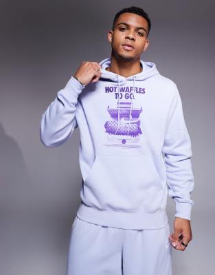 Nike - Club - Hoodie met grafische print in lila - view 1