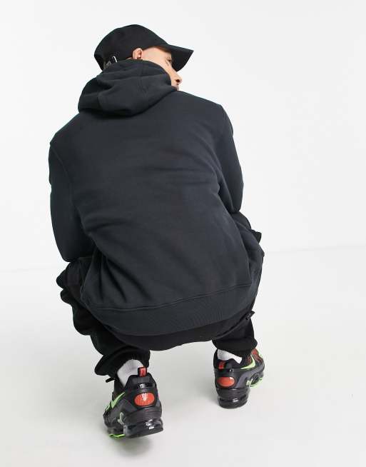 Nike - Club - Hoodie met metallic logo in zwart, 2 van 4
