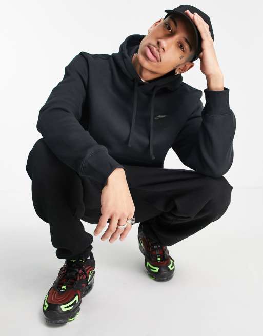 Nike - Club - Hoodie met metallic logo in zwart, 4 van 4