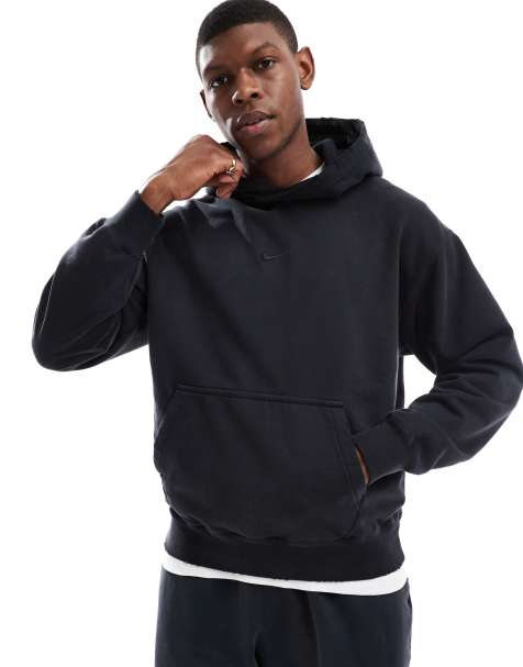 Nike - Club - Hoodie van Franse badstof in zwart - view 1