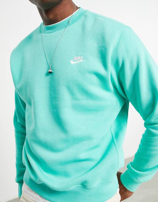 Nike – Club – Jasnomiętowa bluza dresowa z okrągłym dekoltem, 4 z 4