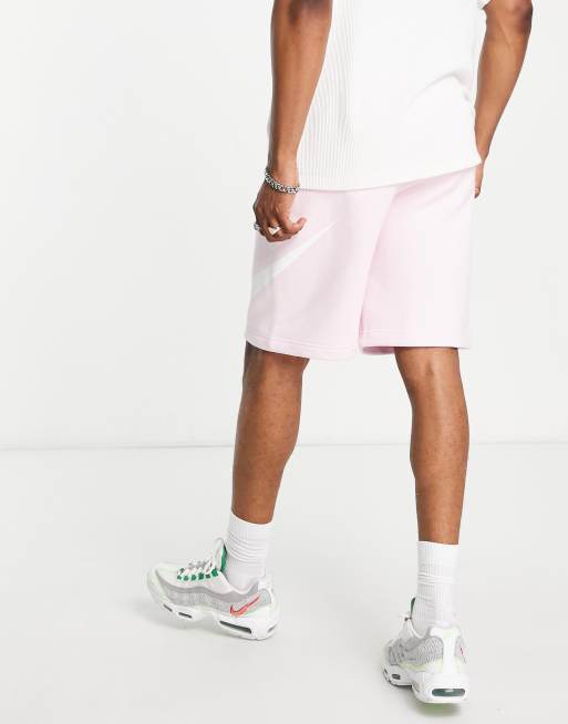 Nike Club – Jasnoróżowe szorty dresowe z dużym logo, 2 z 4