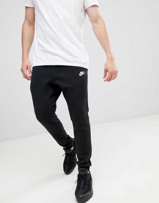 Black nike club joggers sale