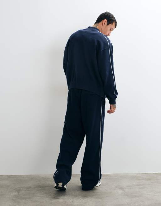 Nike Club jogger in maglia neri e navy, 5 di 5