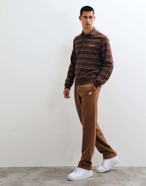 Nike Club jogger oversize de felpa francesa marrón - view 1