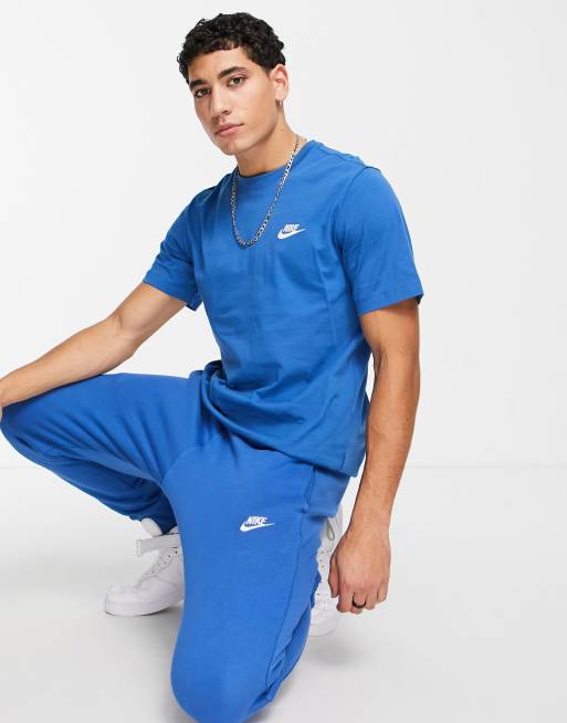 nike club jogger resserré aux chevilles bleu marine