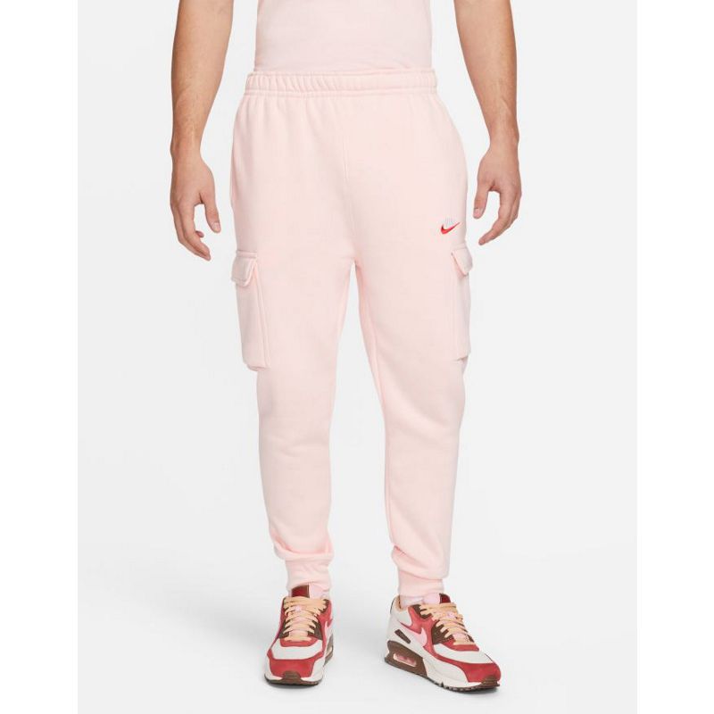 Nike - Club - Joggers cargo in pile rosa atmosphere