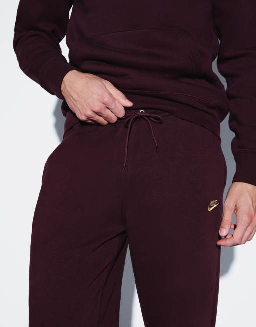Nike Club - joggers de bajo abierto en burdeos, 2 de 5