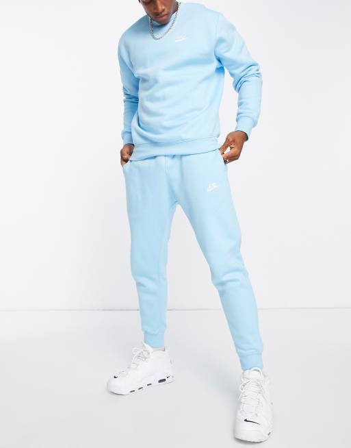 Nike Club cuffed sweatpants in pale blue