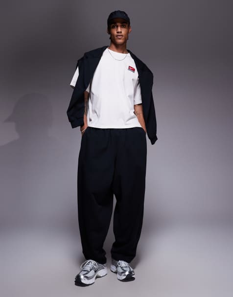 Nike Club - Joggers oversize in spugna neri - view 1