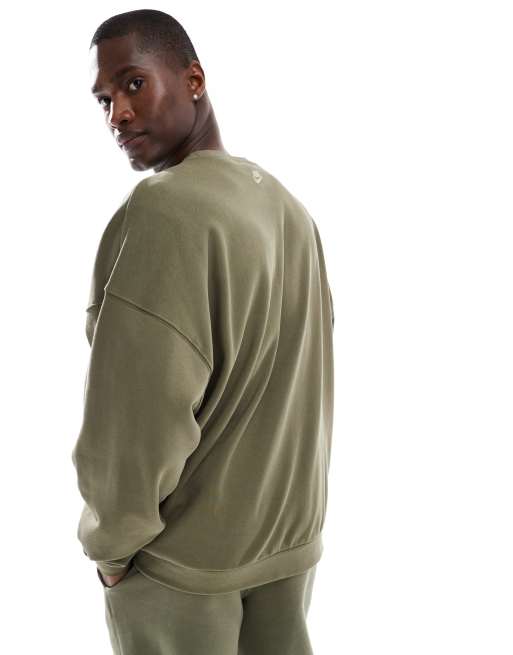 Nike – Club – Kakifärgad sweatshirt i oversize med rund halsringning, 2 av 4