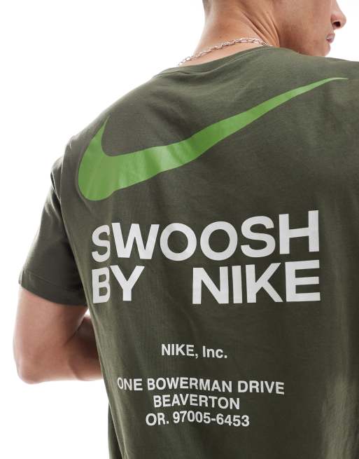 Nike – Club – Kakifärgad t-shirt med Swoosh-logga