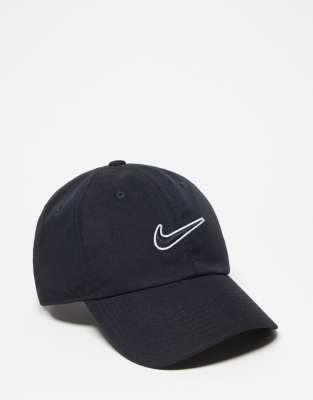 Nike - Club - Kappe in Schwarz mit Swoosh-Logo