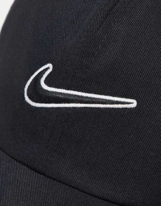 Nike Club Kappe in Schwarz mit Swoosh Logo