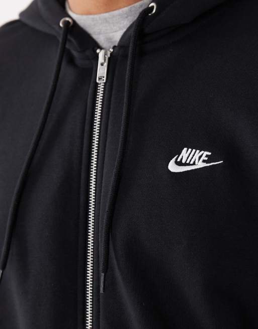 Nike Club – Kapuzenjacke aus French Terry in Schwarz, 3 von 5