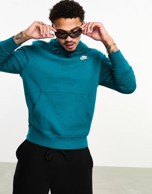 Nike – Club – Kapuzenpullover aus Fleece in Petrol