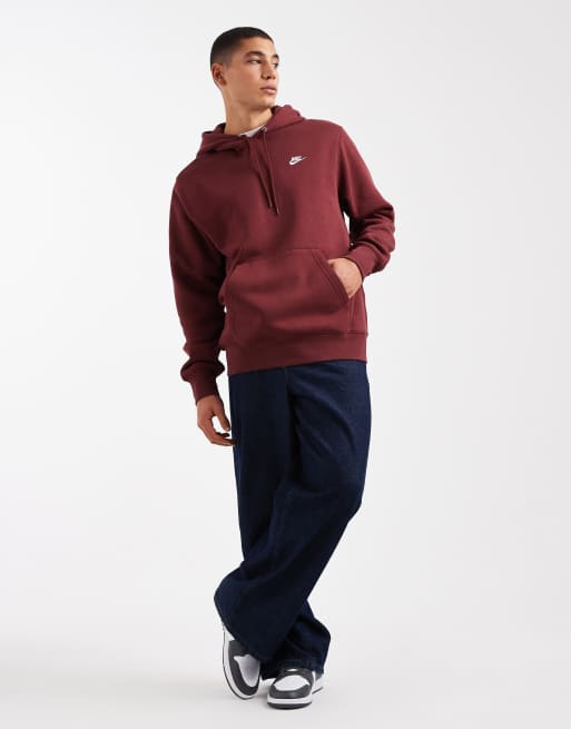 Nike – Club – Kapuzenpullover in Burgunder, 2 von 5
