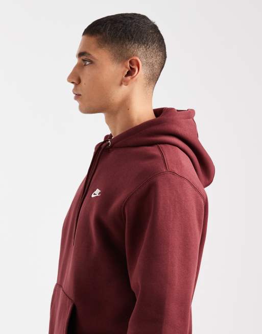 Nike – Club – Kapuzenpullover in Burgunder, 4 von 5
