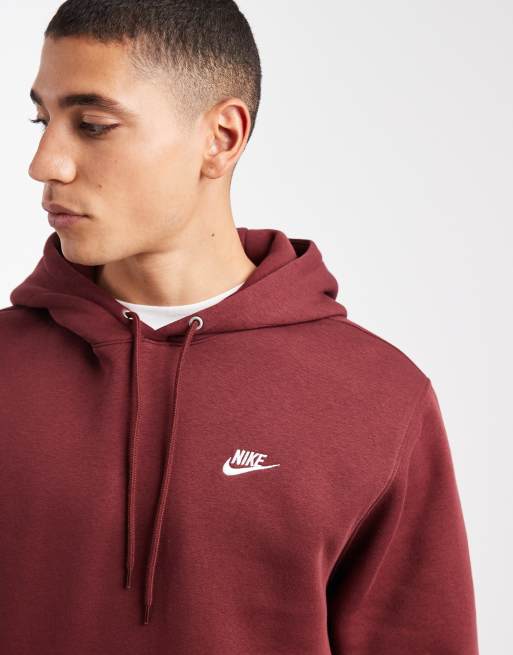 Nike – Club – Kapuzenpullover in Burgunder, 5 von 5