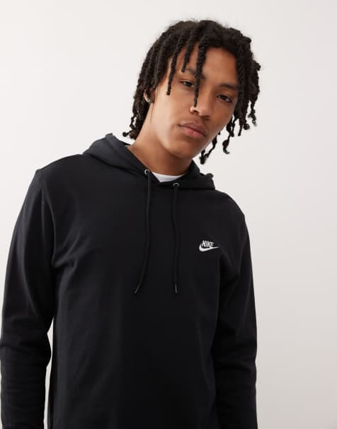 Nike Club knit hoodie in black - view 1
