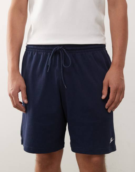 Nike Club knit shorts in navy, 4 of 5