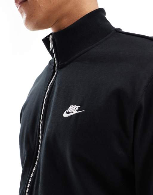 Nike Club Knit zip through jacket in black , 4 of 4