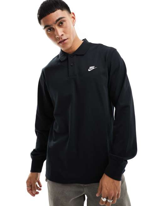 Black nike collar shirt deals