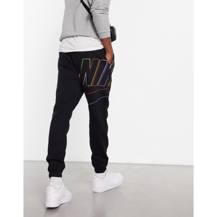 Nike Club large logo joggers in black ASOS