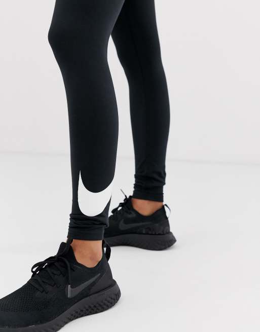 Nike club leggings with best sale swoosh logo