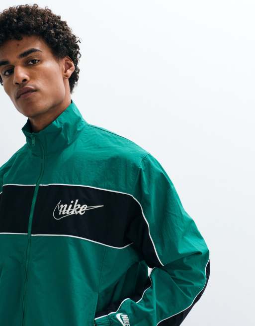 Nike - Club - Lichtgewicht jack met rits in groen en zwart , 3 van 5