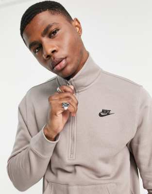 nike three quarter zip sweatshirts