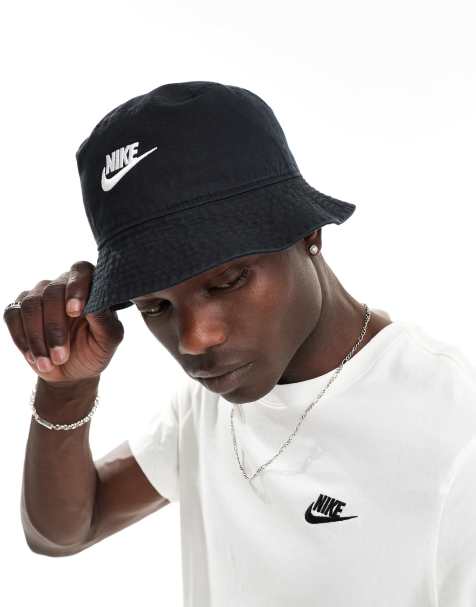 Nike Club logo bucket hat in black - view 1
