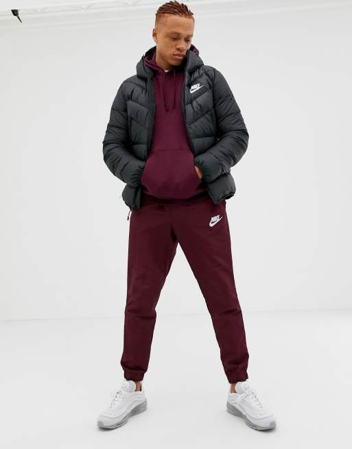 Nike Club Logo Hoodie In Burgundy Asos