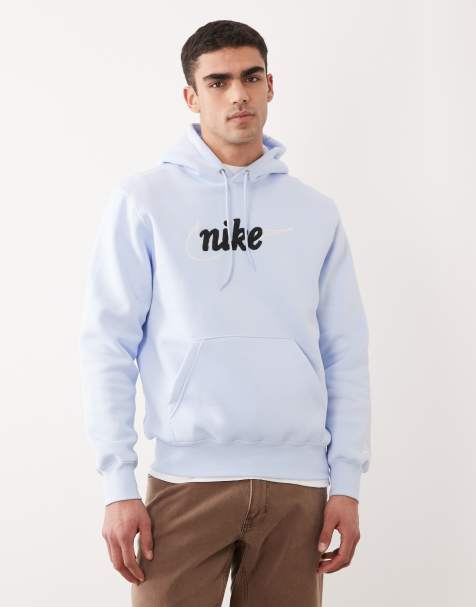 Nike Club logo hoodie in light blue - view 1