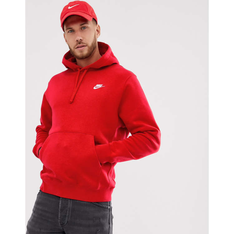 Red nike jacket on sale hoodie