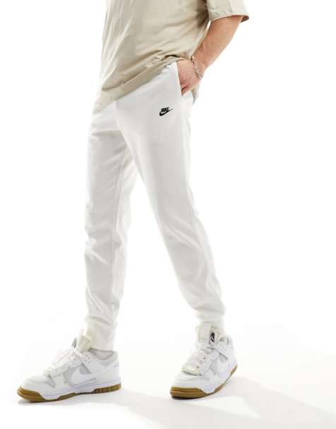 Nike Club logo knit joggers in off white