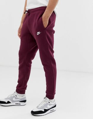 burgundy nike joggers