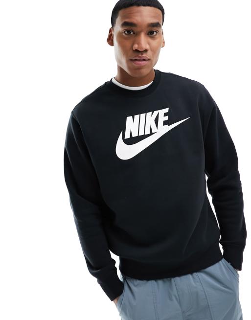 Nike Club logo sweatshirt in black ASOS