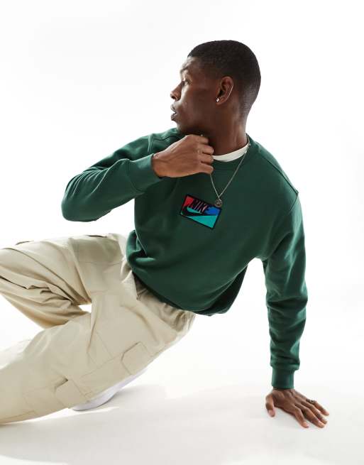 Nike army outlet green sweatshirt