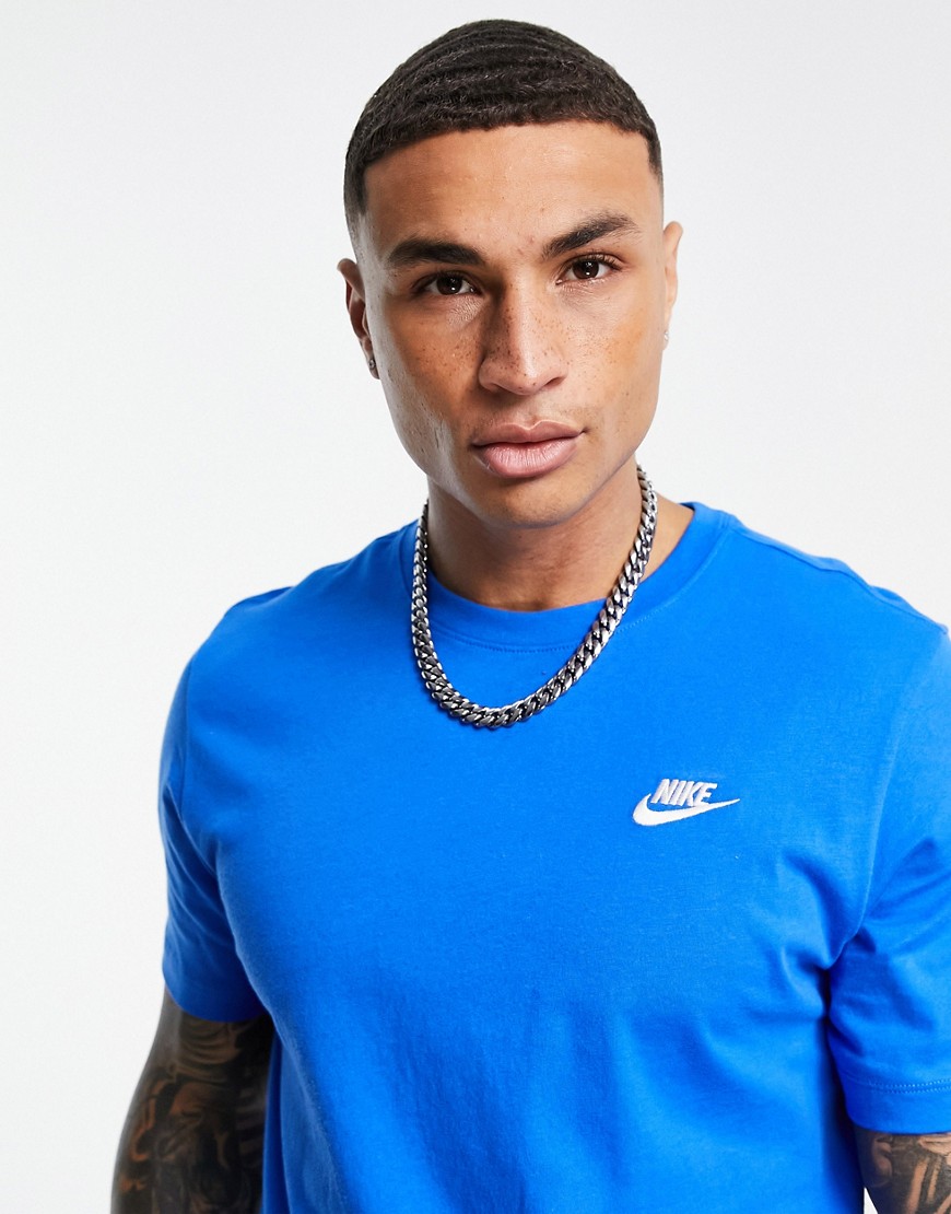 Nike Club logo t-shirt in blue