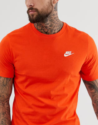 nike club t shirt orange