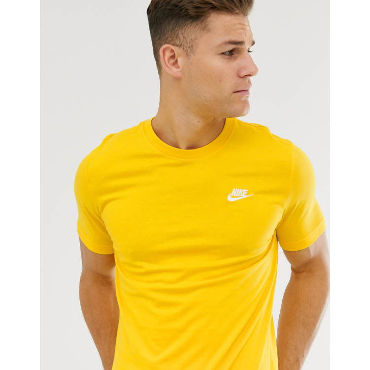 Yellow nike shop shirt