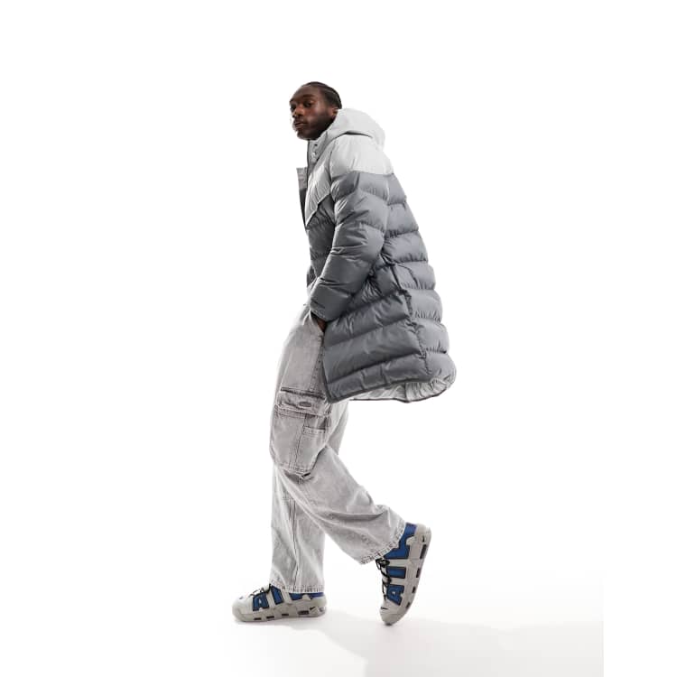 Nike grey puffer sales coat