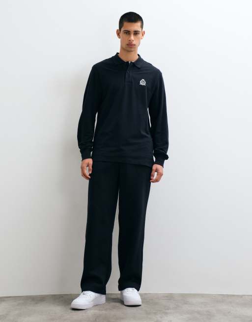 Nike Club long sleeve polo in black , 2 of 5
