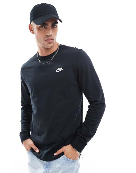 Nike Club long sleeve t-shirt in black - view 1
