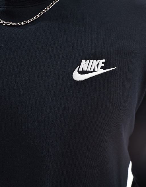 Nike Club long sleeve t-shirt in black | ASOS
