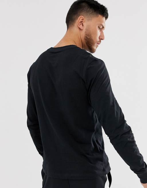 Nike black full sleeve t clearance shirt