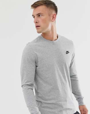 long sleeve grey nike shirt