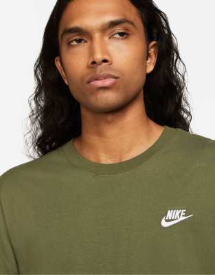 nike club t shirt khaki